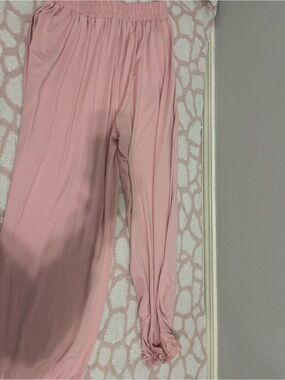 Relaxed Straight-Leg Pants in Dusty Rose